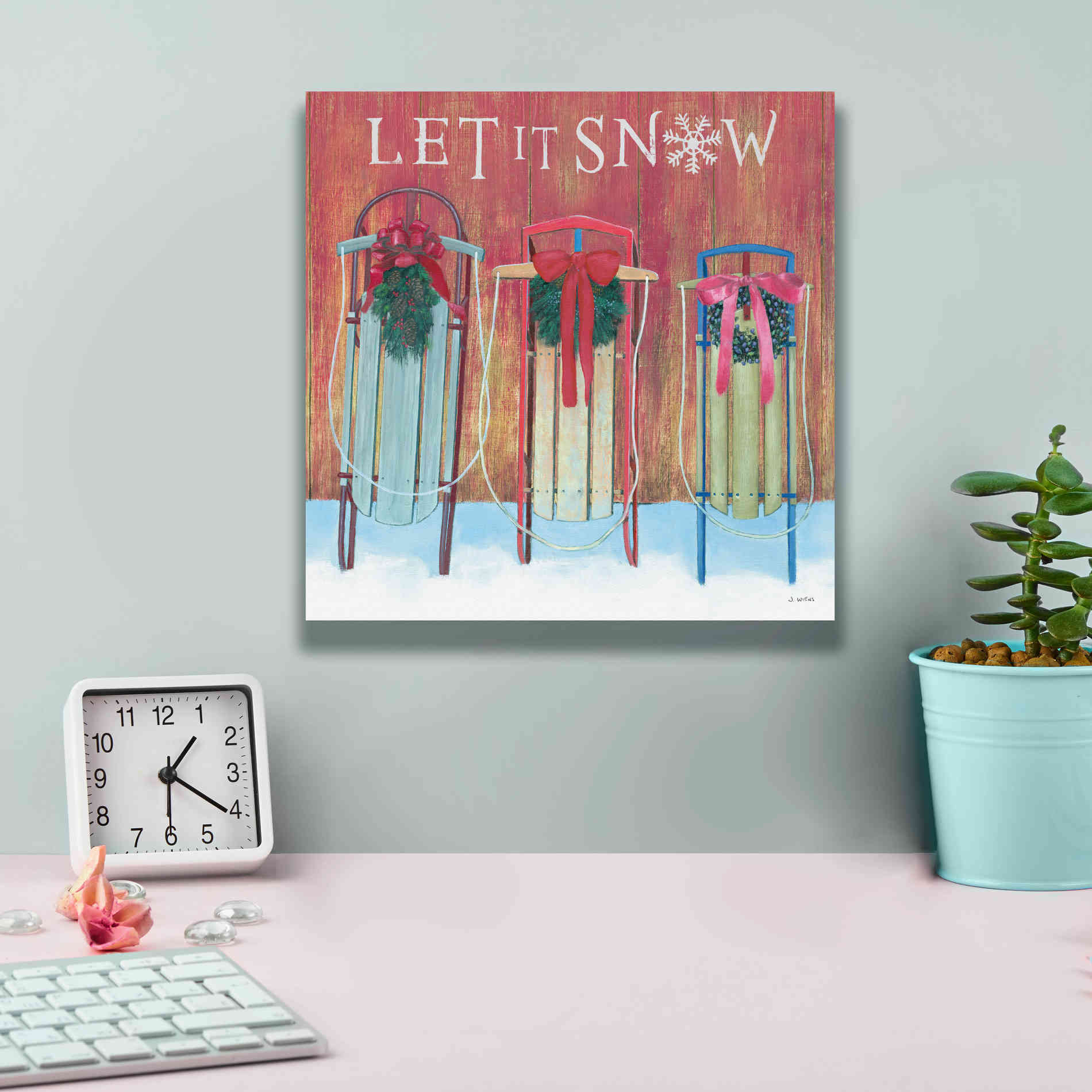 'Christmas Affinity IX' by James Wiens, Canvas Wall Art,12 x 12