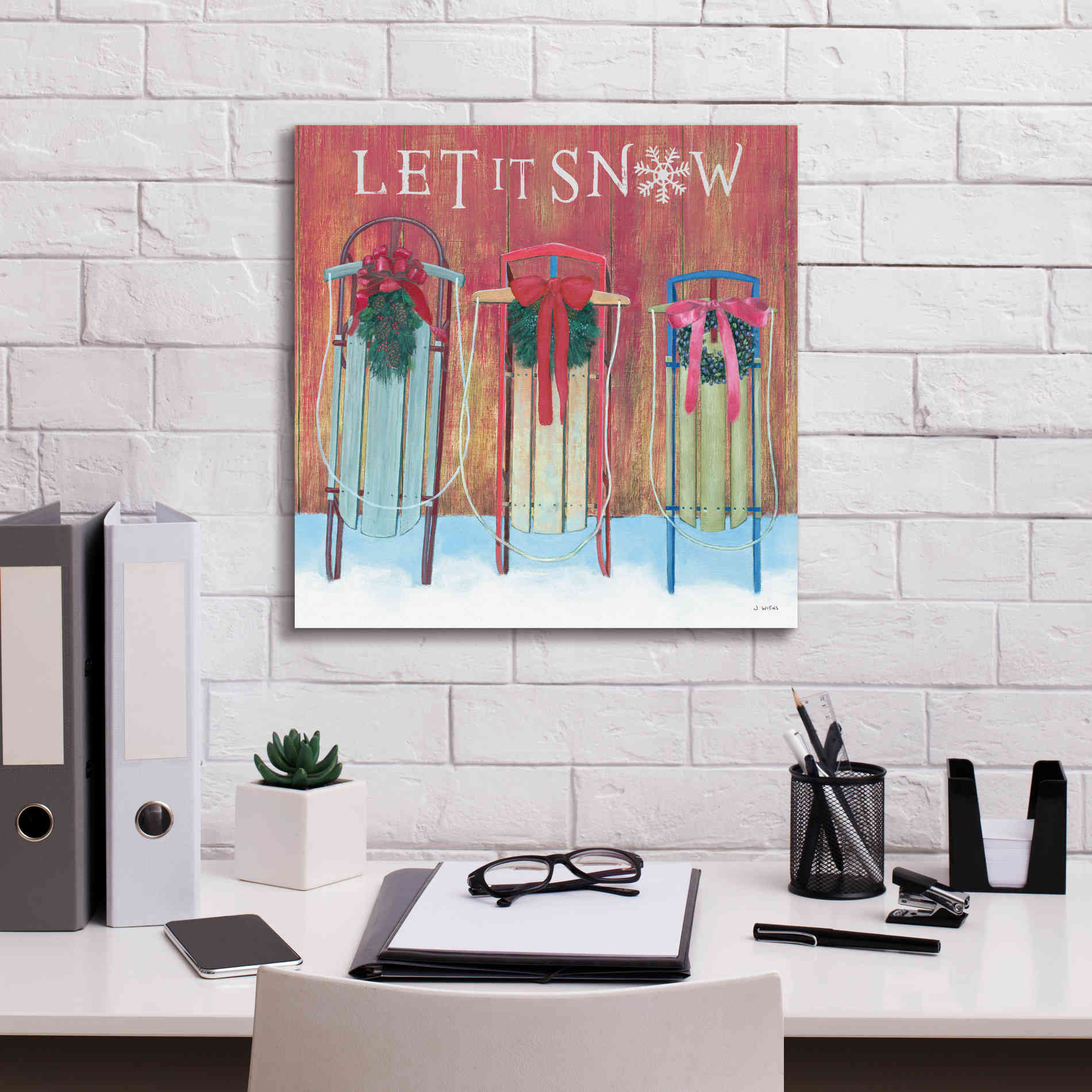 'Christmas Affinity IX' by James Wiens, Canvas Wall Art,18 x 18