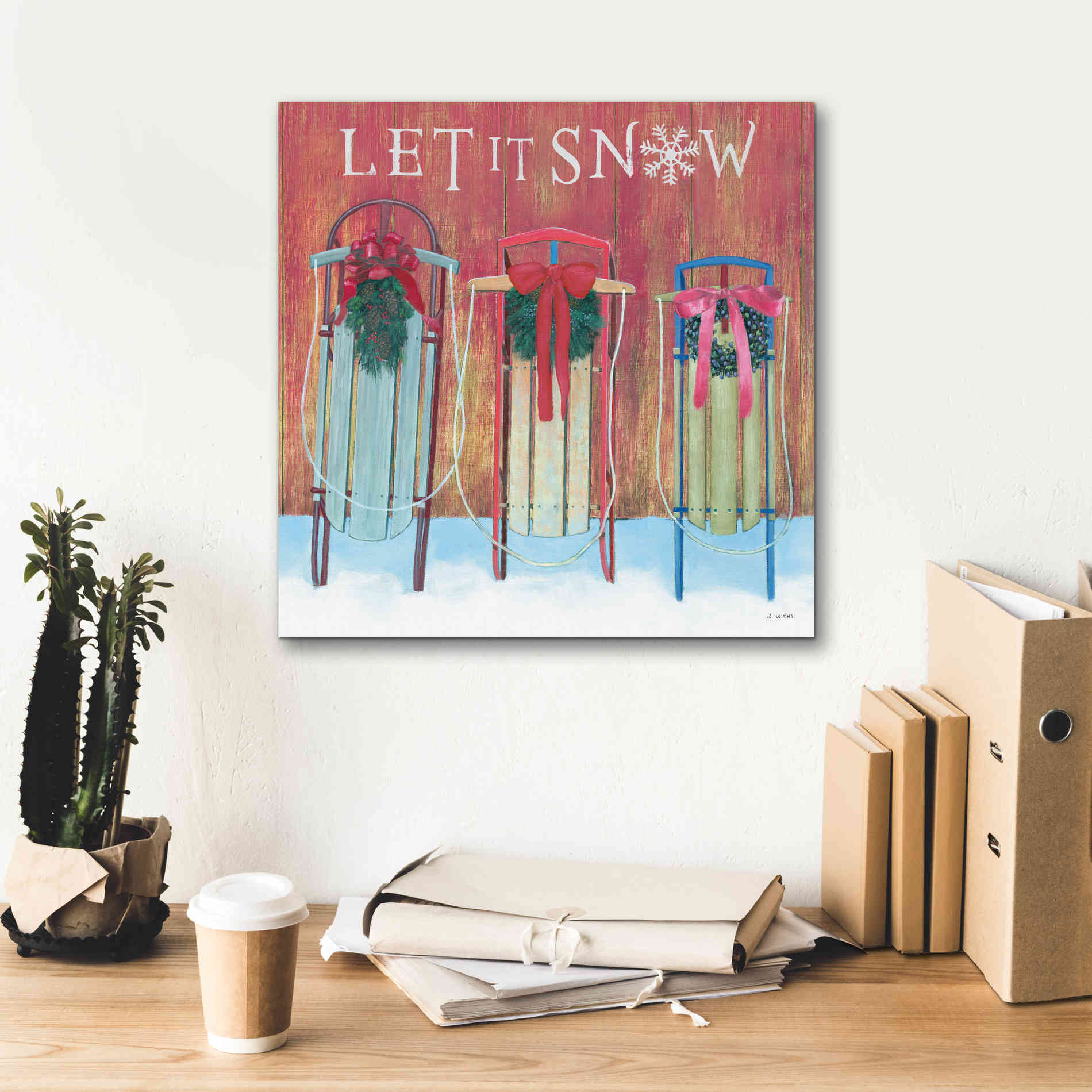 'Christmas Affinity IX' by James Wiens, Canvas Wall Art,18 x 18