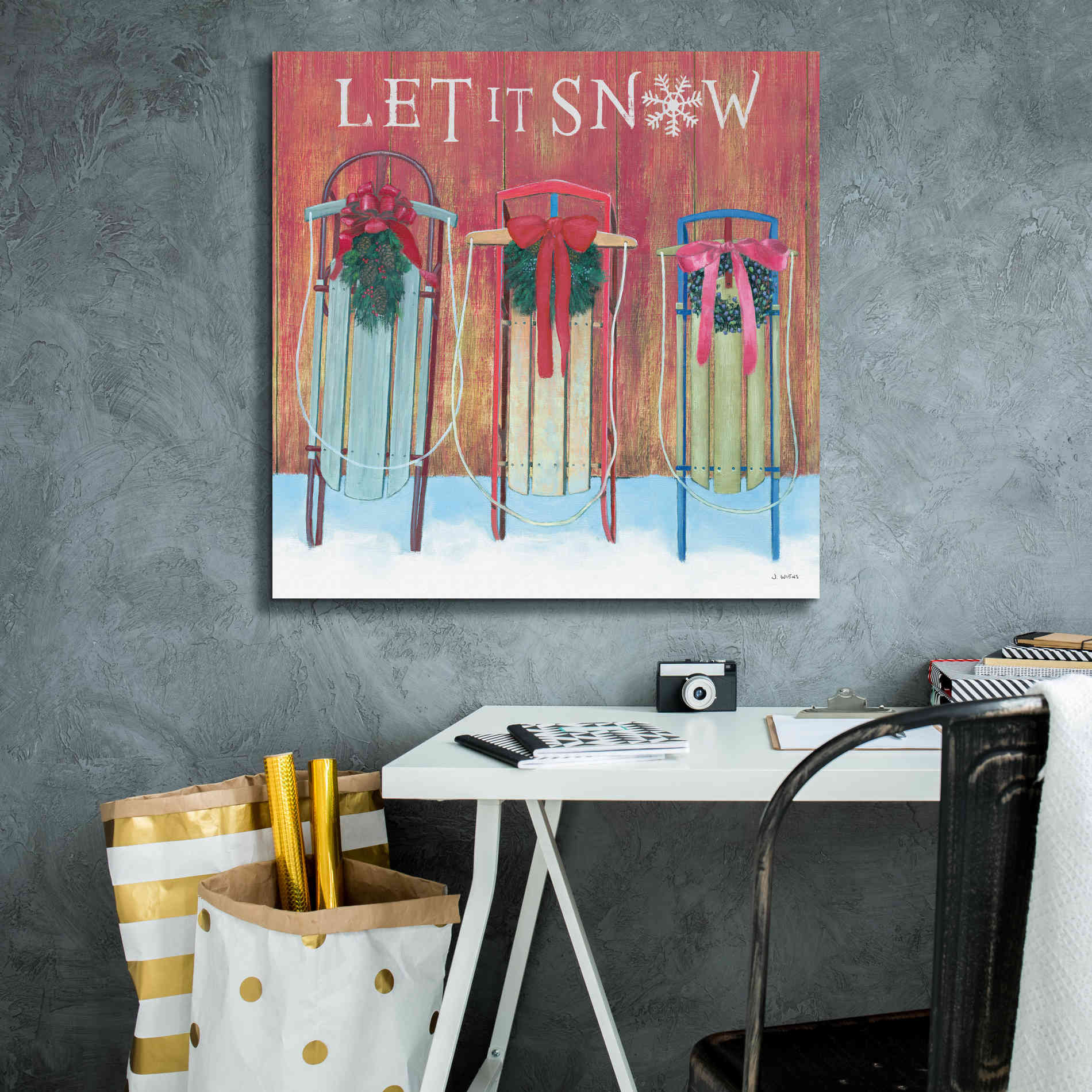 'Christmas Affinity IX' by James Wiens, Canvas Wall Art,26 x 26