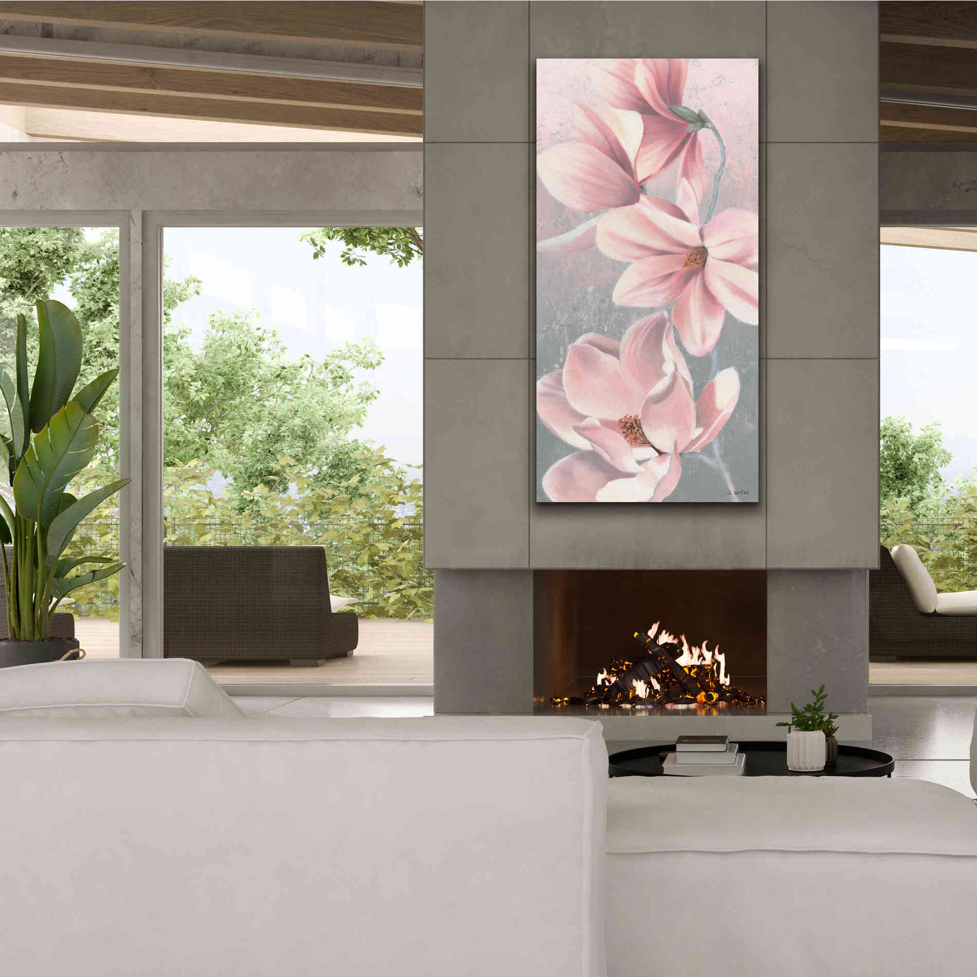 'Sunrise Blossom II' by James Wiens, Canvas Wall Art,30 x 60