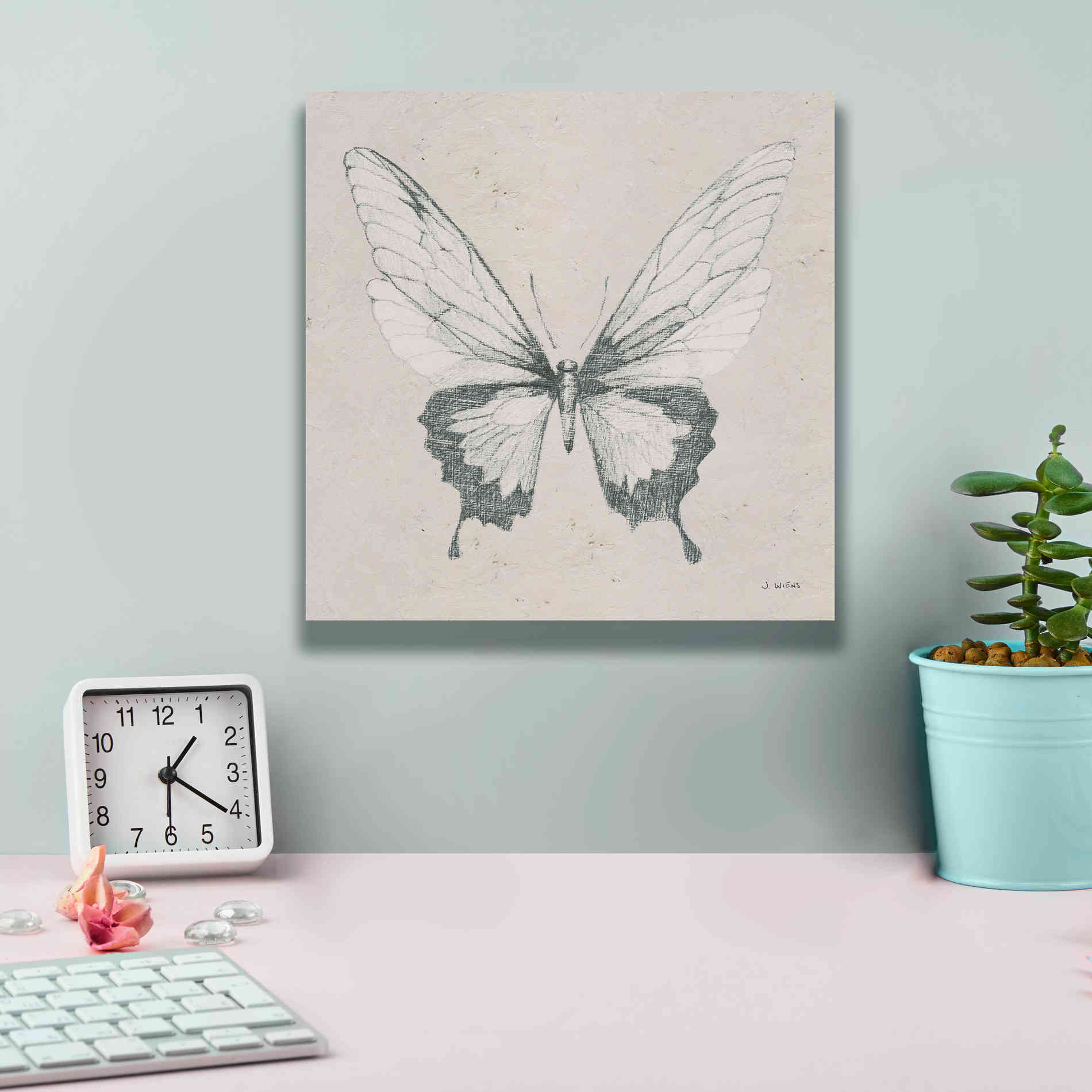 'Soft Summer Sketches V' by James Wiens, Canvas Wall Art,12 x 12