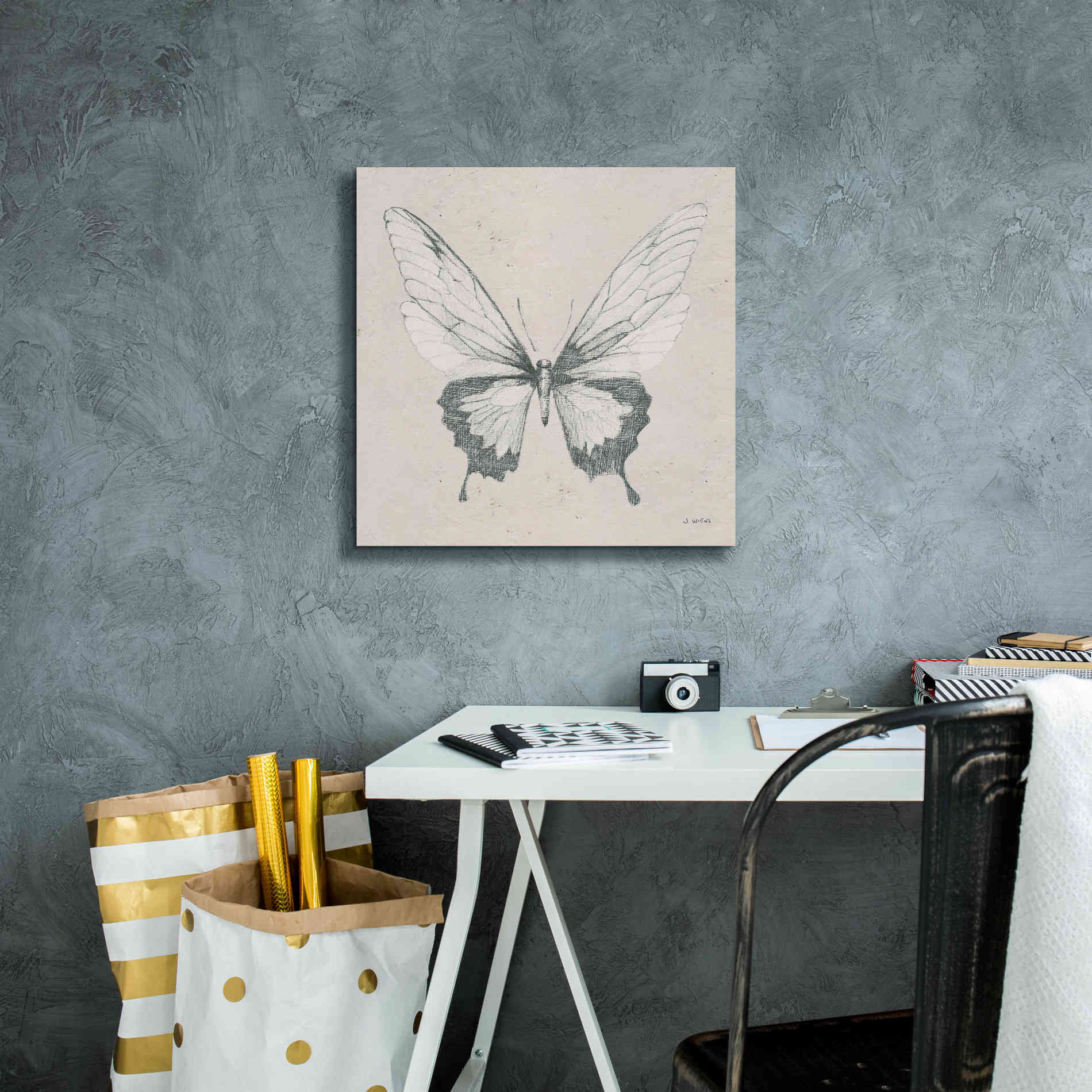 'Soft Summer Sketches V' by James Wiens, Canvas Wall Art,18 x 18