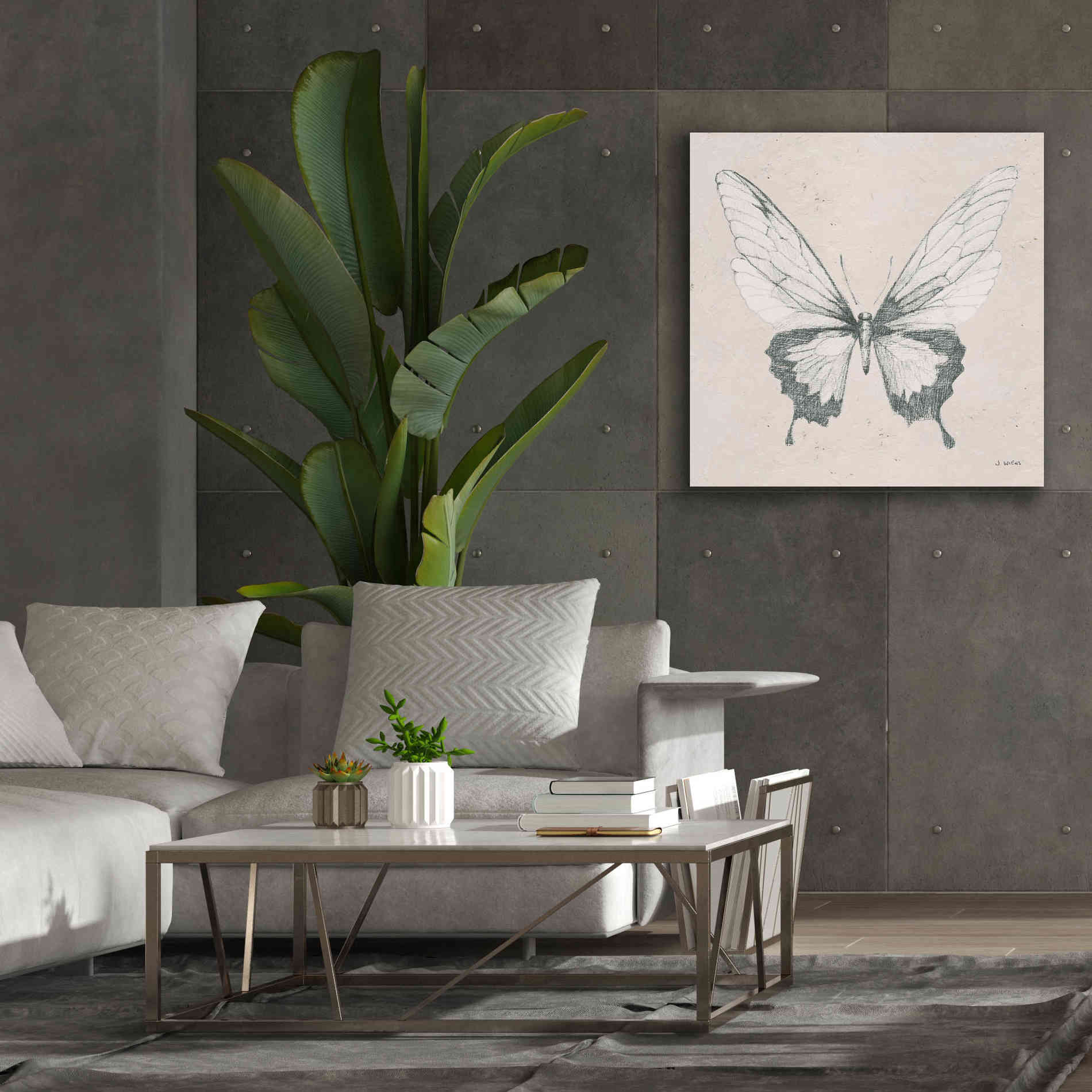 'Soft Summer Sketches V' by James Wiens, Canvas Wall Art,37 x 37