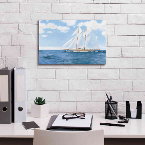 Image of 'Majestic Sailboat' by James Wiens, Canvas Wall Art,18 x 12