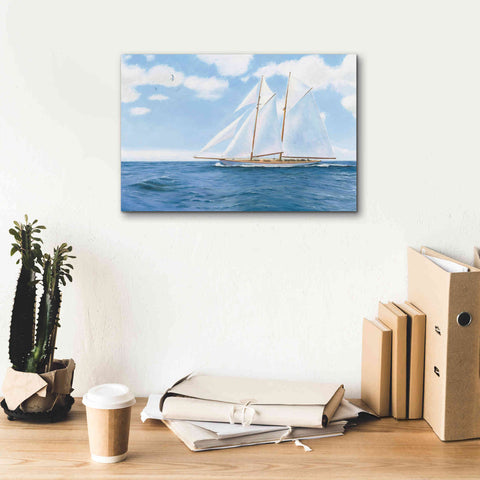 Image of 'Majestic Sailboat' by James Wiens, Canvas Wall Art,18 x 12