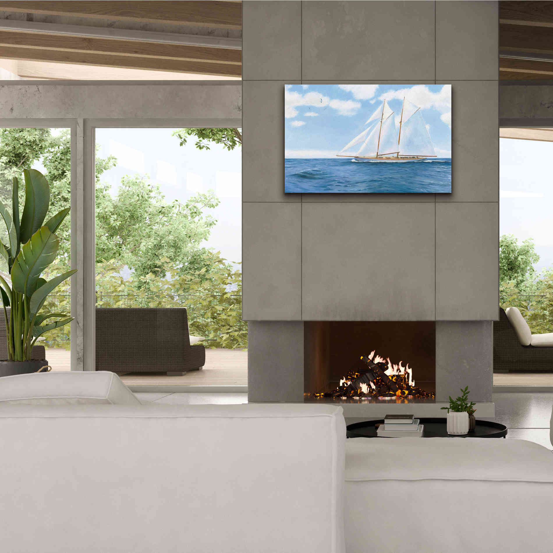 'Majestic Sailboat' by James Wiens, Canvas Wall Art,40 x 26