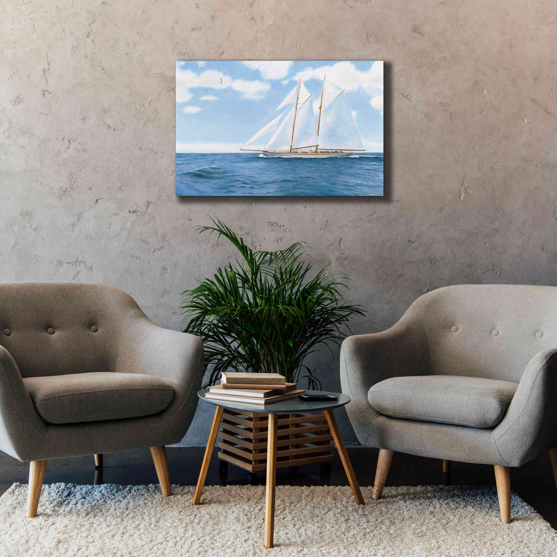 'Majestic Sailboat' by James Wiens, Canvas Wall Art,40 x 26