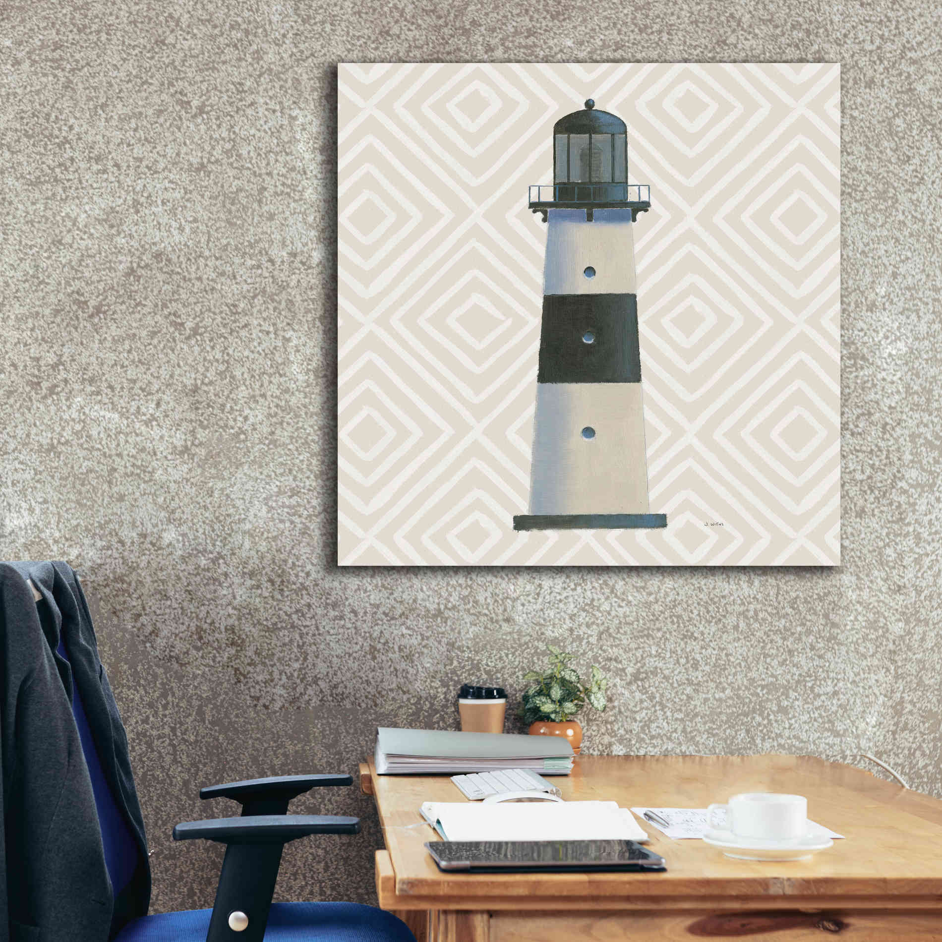 'A Day at Sea III' by James Wiens, Canvas Wall Art,37 x 37