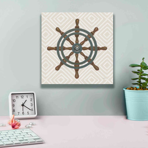 Image of 'A Day at Sea IV' by James Wiens, Canvas Wall Art,12 x 12