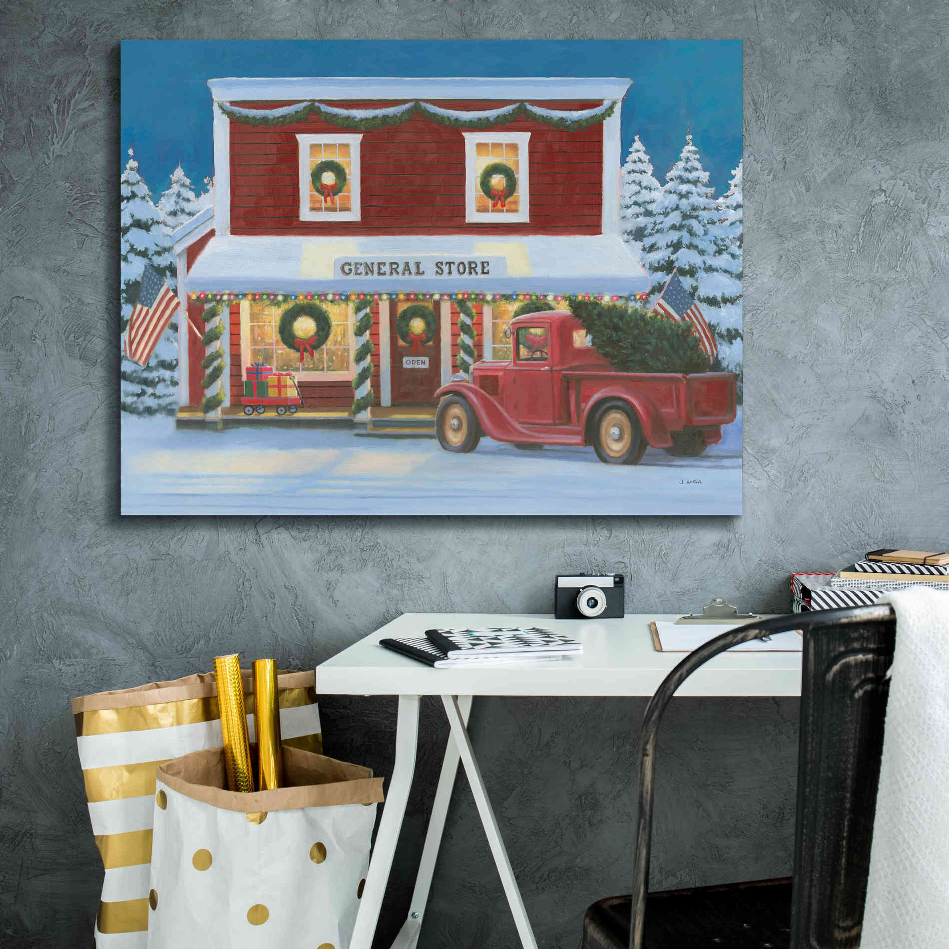 'Holiday Moments I' by James Wiens, Canvas Wall Art,34 x 26