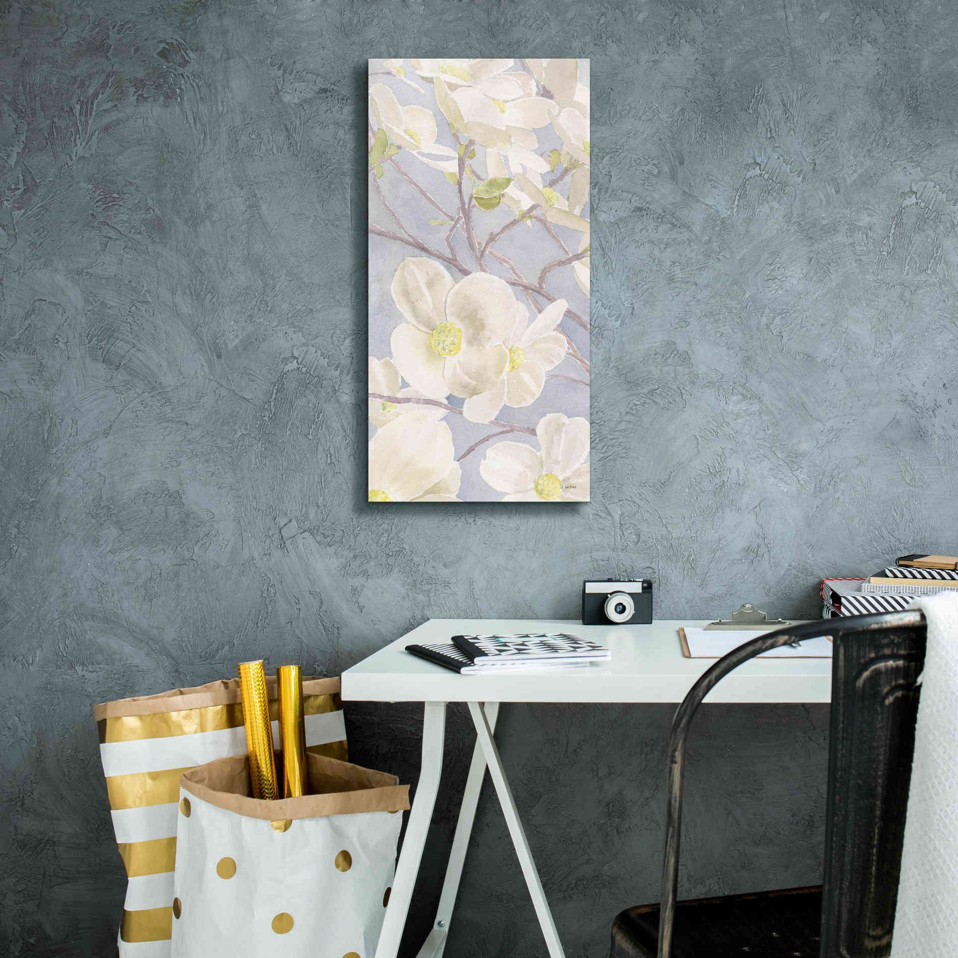 'Breezy Blossoms I' by James Wiens, Canvas Wall Art,12 x 24