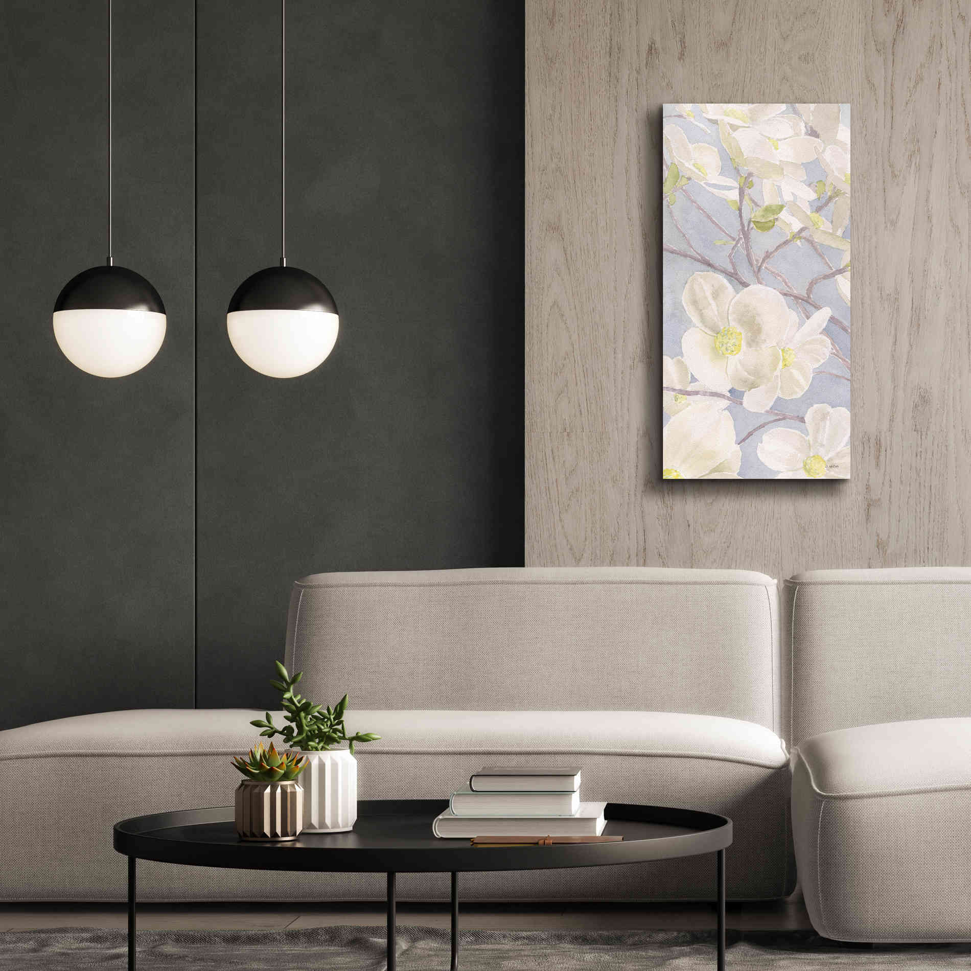'Breezy Blossoms I' by James Wiens, Canvas Wall Art,20 x 40