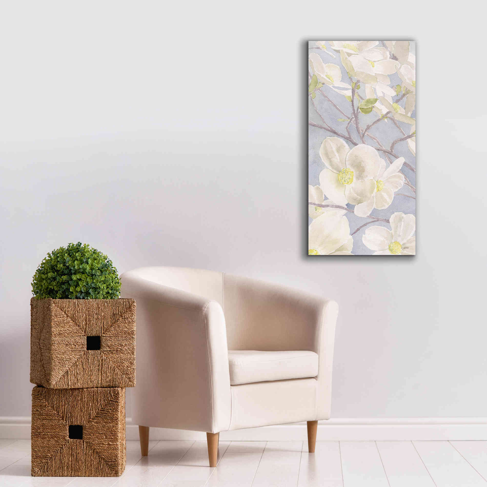 'Breezy Blossoms I' by James Wiens, Canvas Wall Art,20 x 40