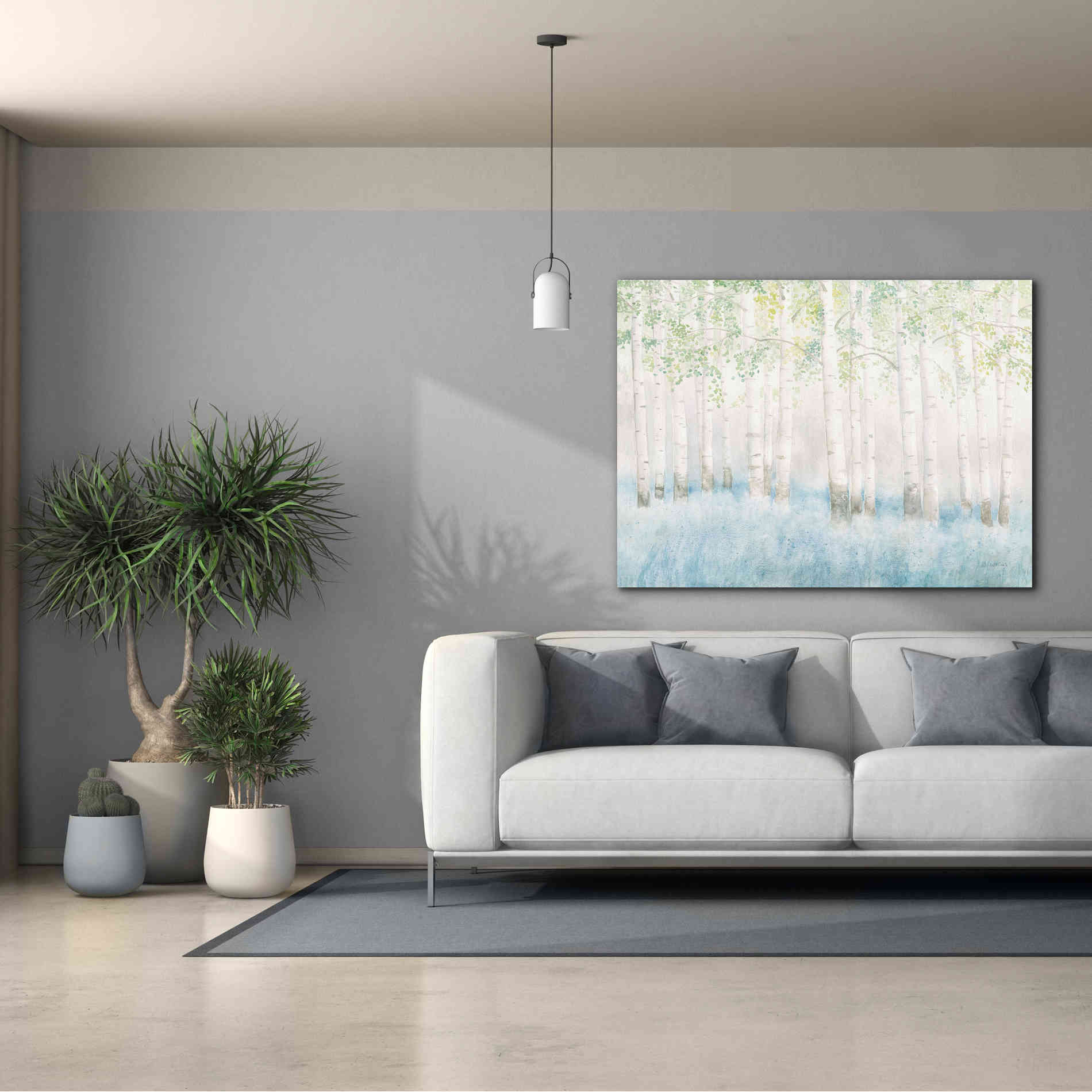 'Soft Birches' by James Wiens, Canvas Wall Art,54 x 40