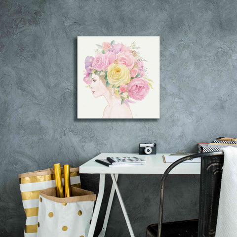 Image of 'Flowers in her Hair' by James Wiens, Canvas Wall Art,18 x 18