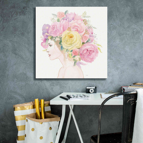 Image of 'Flowers in her Hair' by James Wiens, Canvas Wall Art,26 x 26