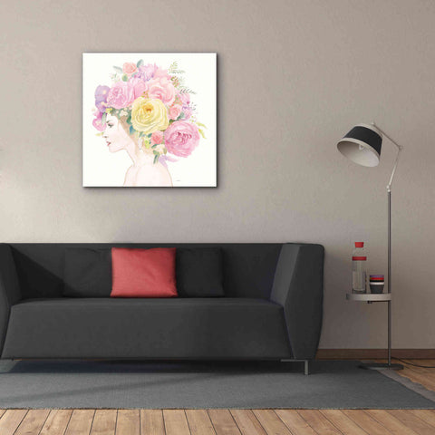 Image of 'Flowers in her Hair' by James Wiens, Canvas Wall Art,37 x 37