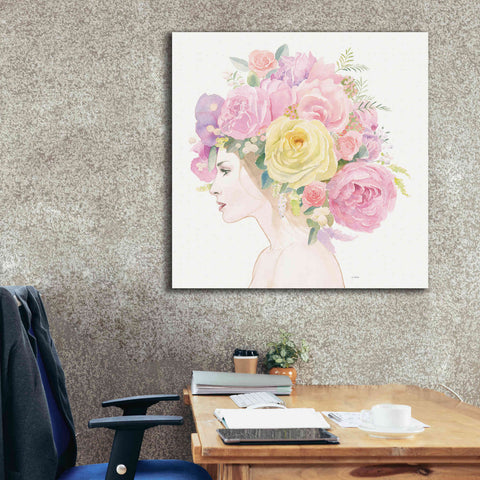 Image of 'Flowers in her Hair' by James Wiens, Canvas Wall Art,37 x 37