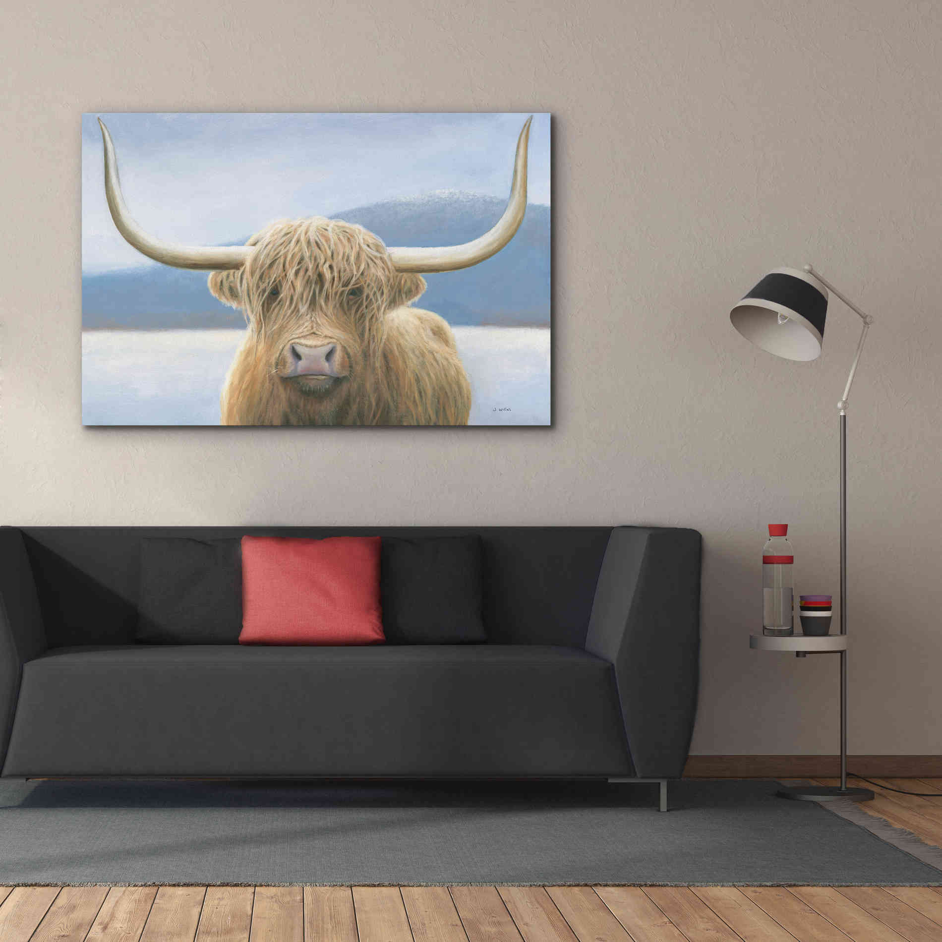 'Highland Cow' by James Wiens, Canvas Wall Art,60 x 40