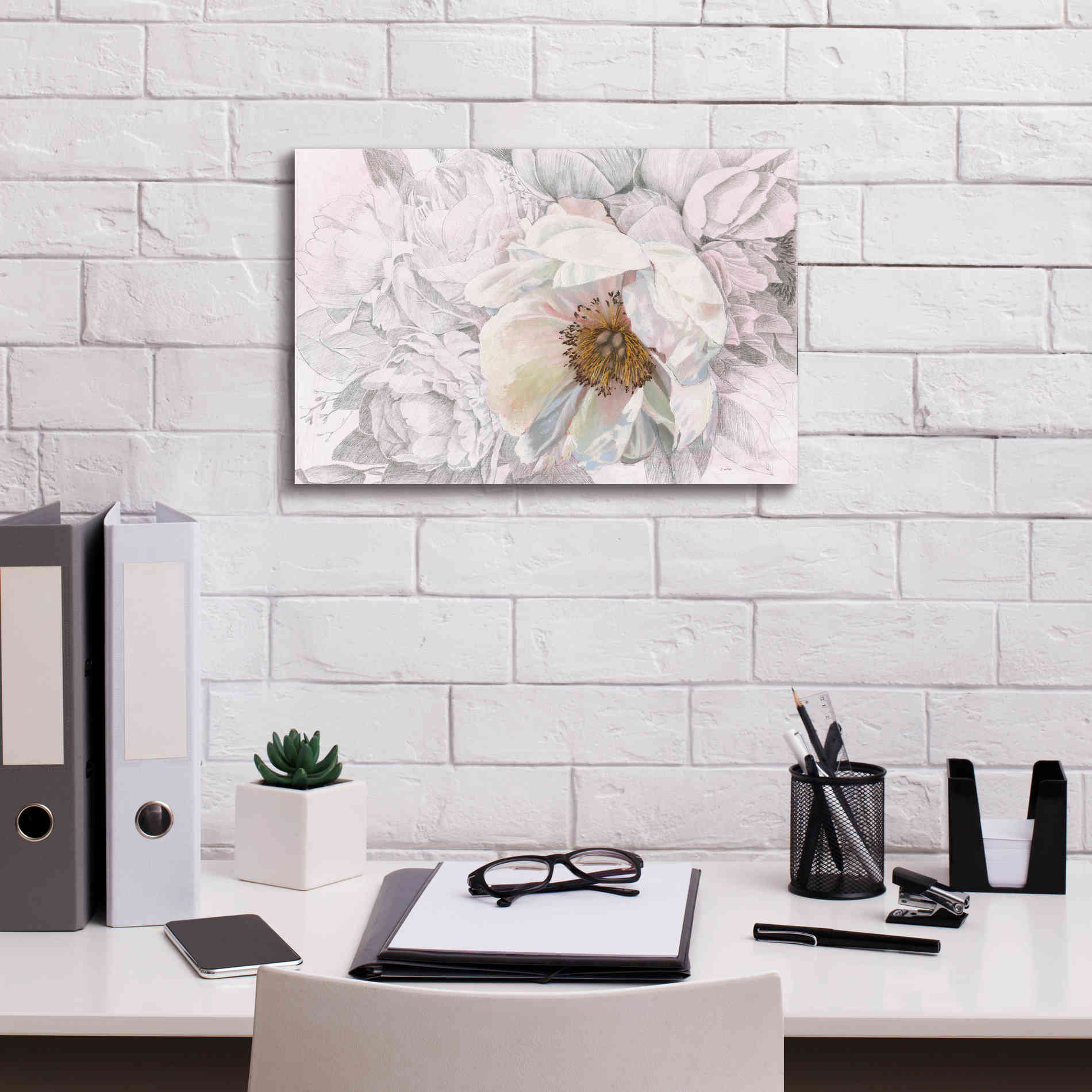 'Blooming Sketch' by James Wiens, Canvas Wall Art,18 x 12