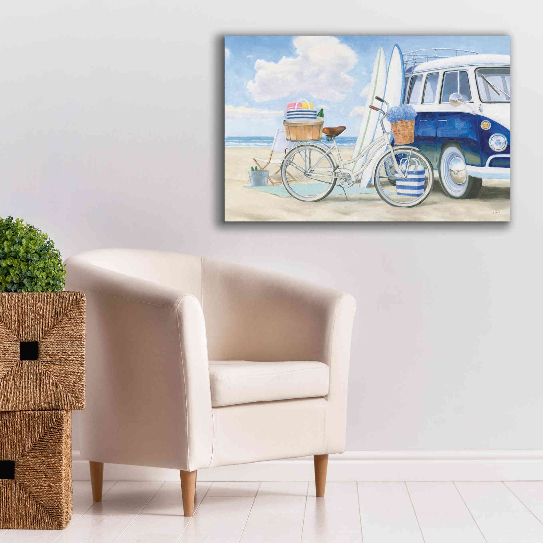 'Beach Time I' by James Wiens, Canvas Wall Art,40 x 26