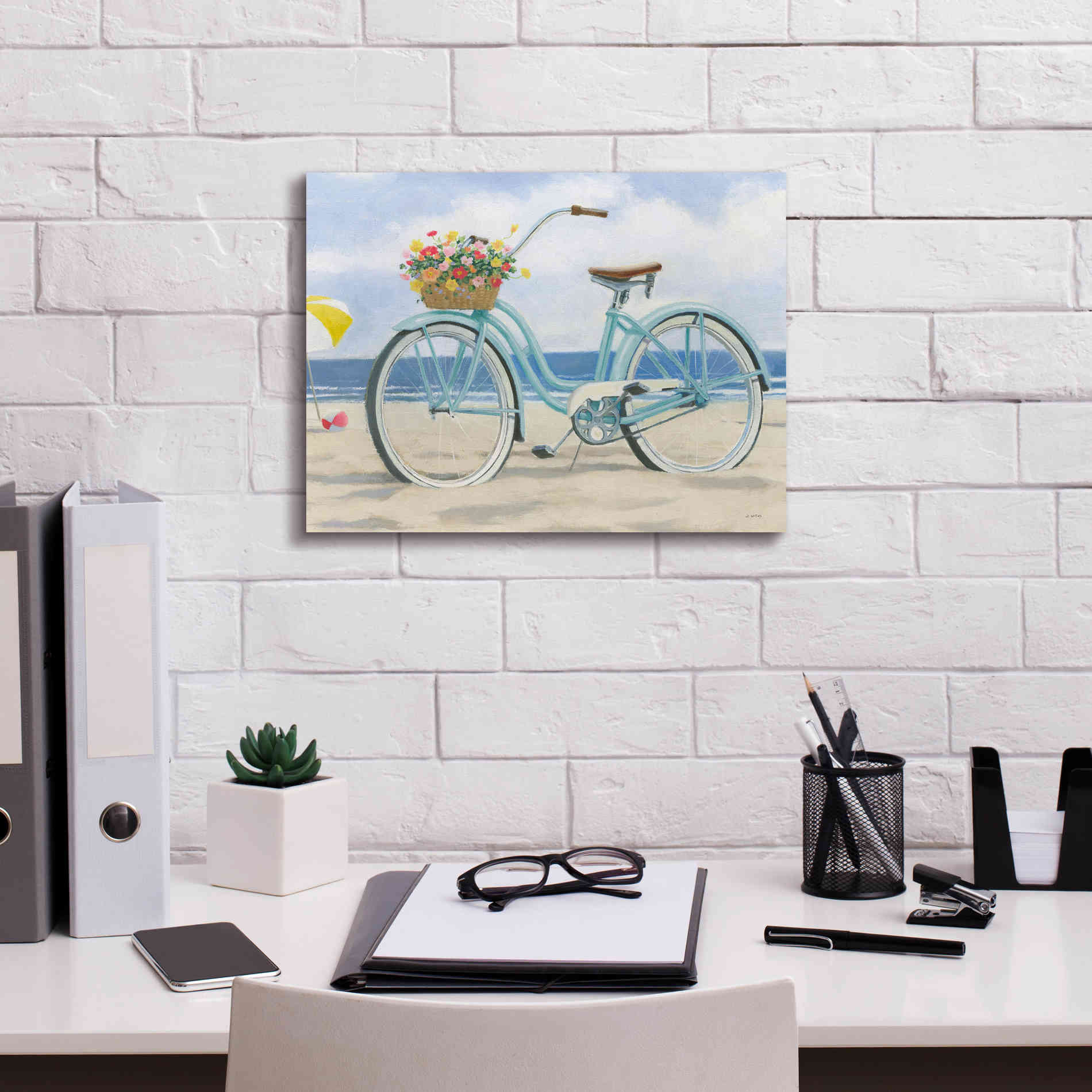 'Beach Time III' by James Wiens, Canvas Wall Art,16 x 12