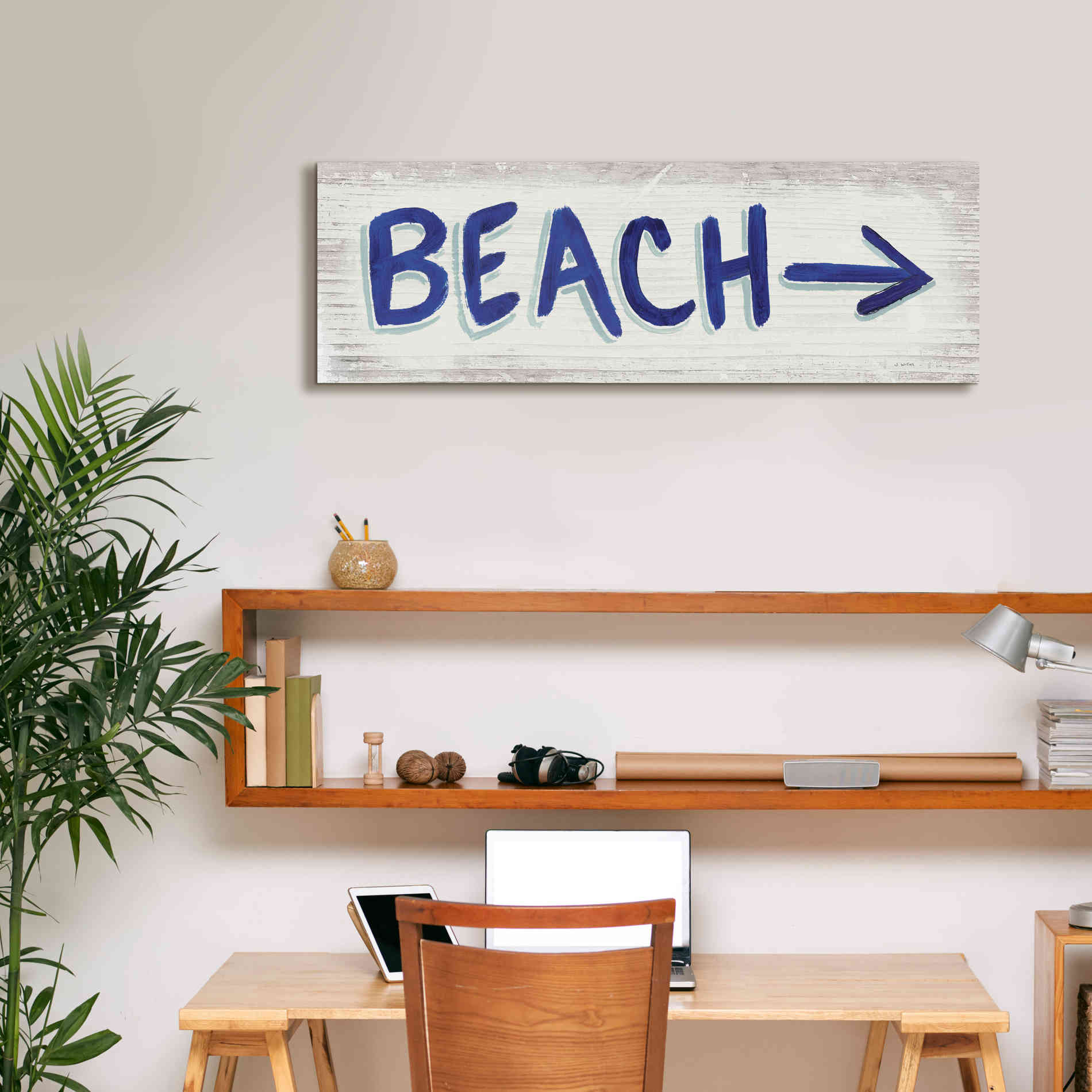'Beach Time VII' by James Wiens, Canvas Wall Art,36 x 12
