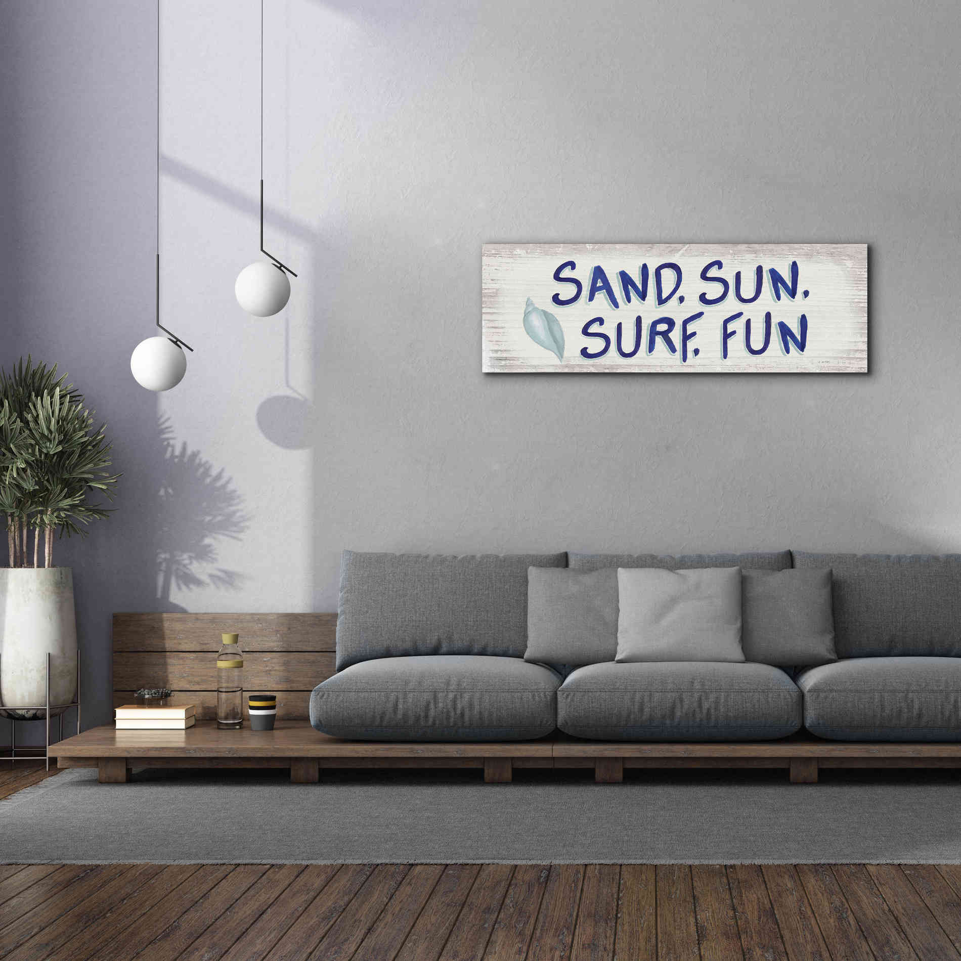 'Beach Time VIII' by James Wiens, Canvas Wall Art,60 x 20