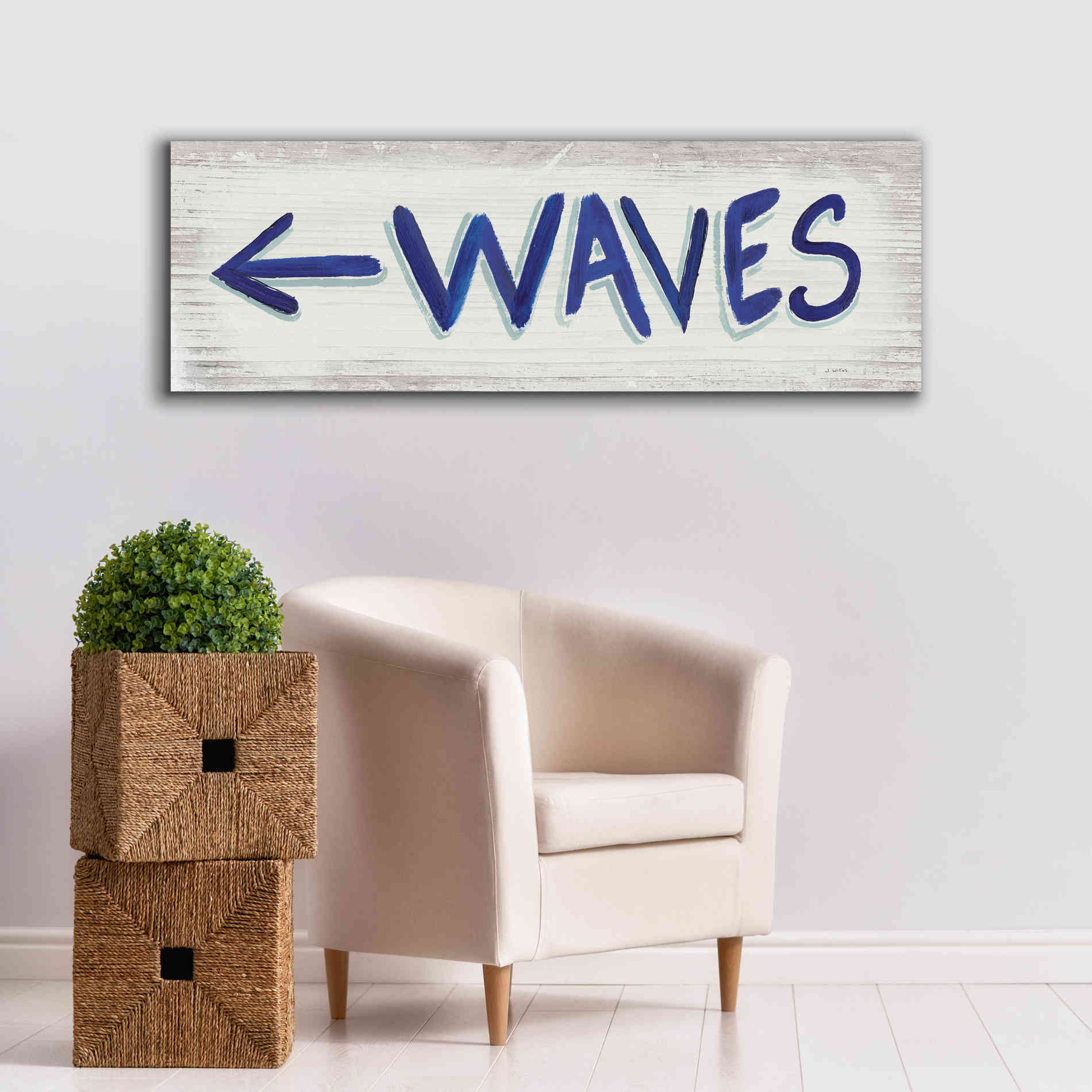 'Beach Time IX' by James Wiens, Canvas Wall Art,60 x 20
