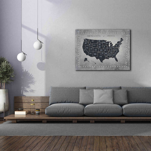 Image of 'Riveting USA Map' by James Wiens, Canvas Wall Art,54 x 40