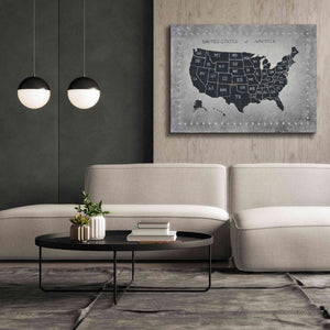 'Riveting USA Map' by James Wiens, Canvas Wall Art,54 x 40
