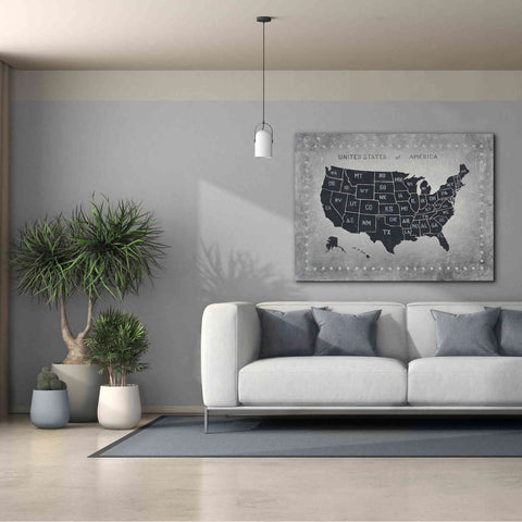 Image of 'Riveting USA Map' by James Wiens, Canvas Wall Art,54 x 40