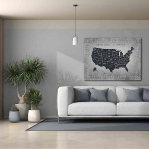 'Riveting USA Map' by James Wiens, Canvas Wall Art,54 x 40