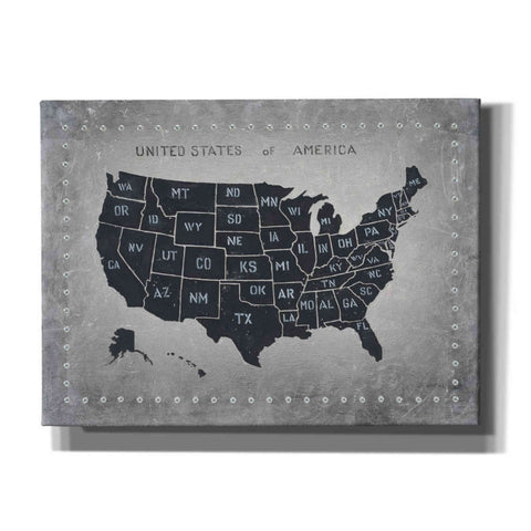 Image of 'Riveting USA Map' by James Wiens, Canvas Wall Art,16x12x1.1x0,26x18x1.1x0,34x26x1.74x0,54x40x1.74x0