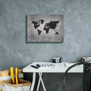 'Riveting World Map' by James Wiens, Canvas Wall Art,16 x 12