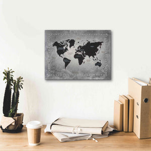 'Riveting World Map' by James Wiens, Canvas Wall Art,16 x 12