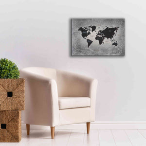 'Riveting World Map' by James Wiens, Canvas Wall Art,26 x 18