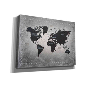 'Riveting World Map' by James Wiens, Canvas Wall Art,16x12x1.1x0,26x18x1.1x0,34x26x1.74x0,54x40x1.74x0