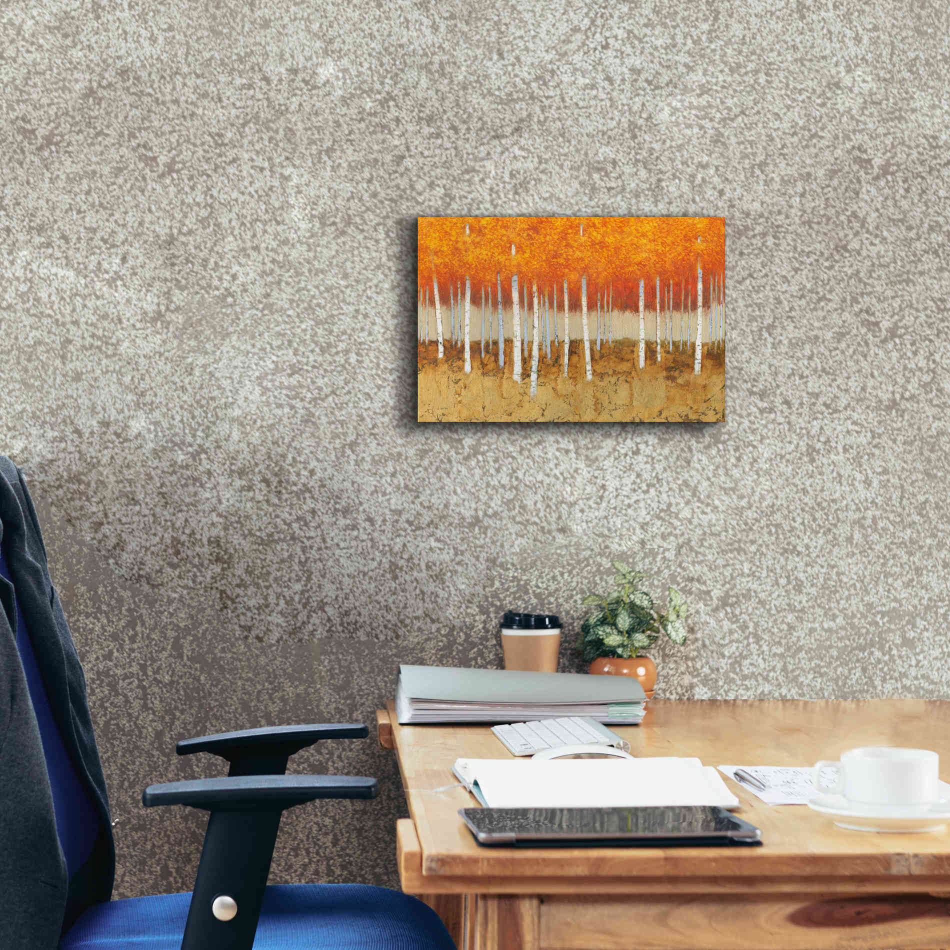 'Autumn Birches' by James Wiens, Canvas Wall Art,18 x 12