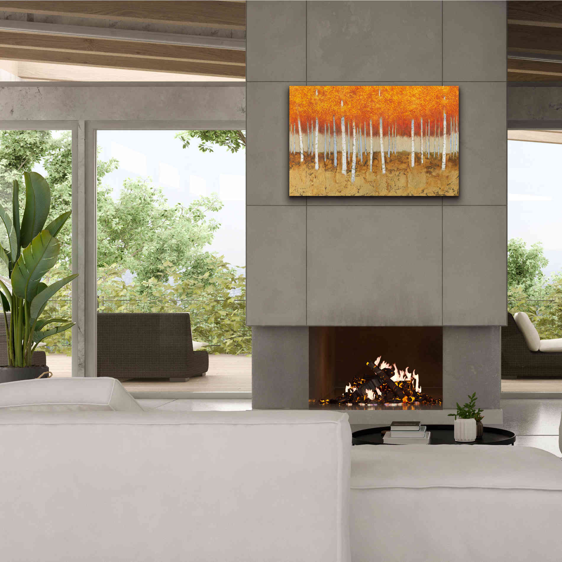 'Autumn Birches' by James Wiens, Canvas Wall Art,40 x 26