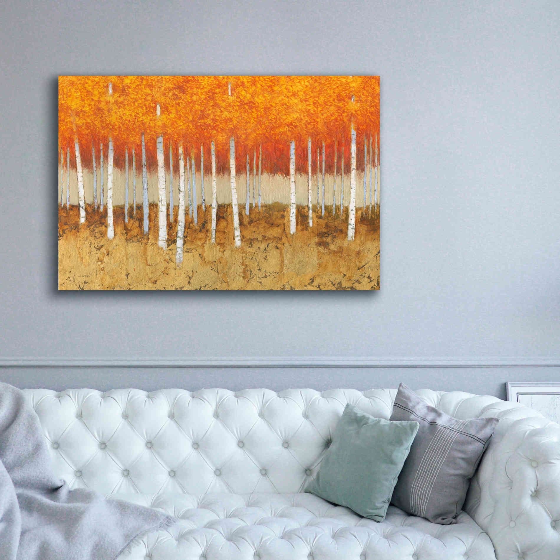 'Autumn Birches' by James Wiens, Canvas Wall Art,60 x 40