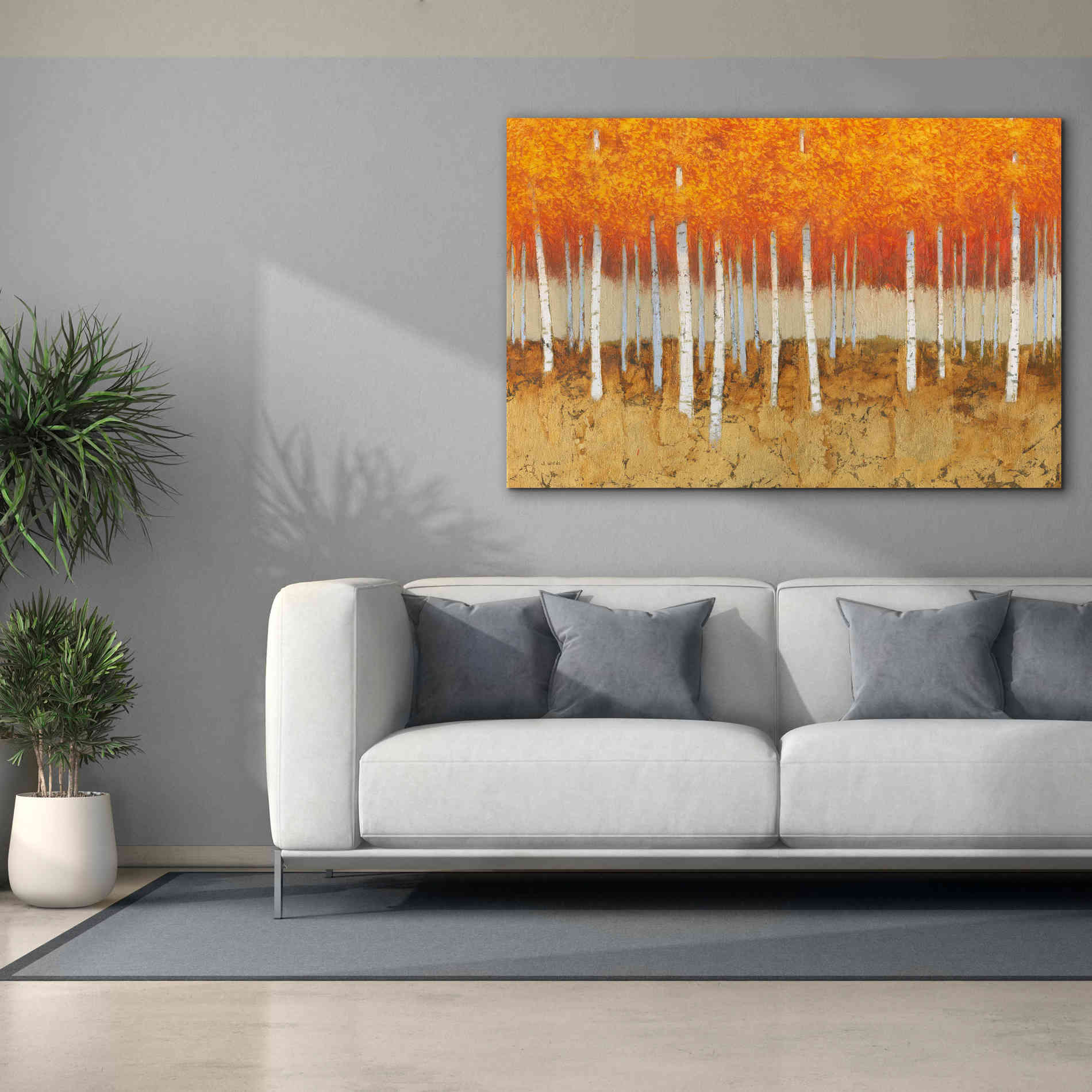 'Autumn Birches' by James Wiens, Canvas Wall Art,60 x 40