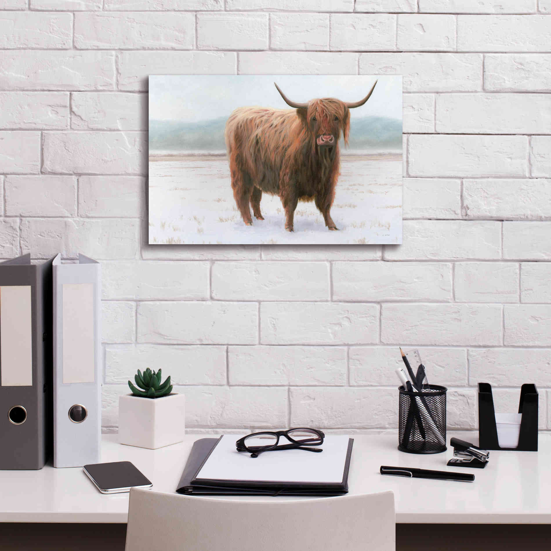 'King of the Highland Fields' by James Wiens, Canvas Wall Art,18 x 12