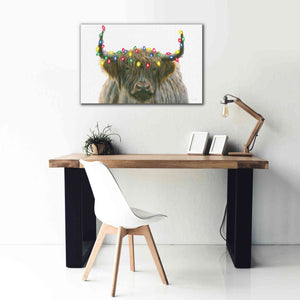 'Holiday Highlander' by James Wiens, Canvas Wall Art,40 x 26
