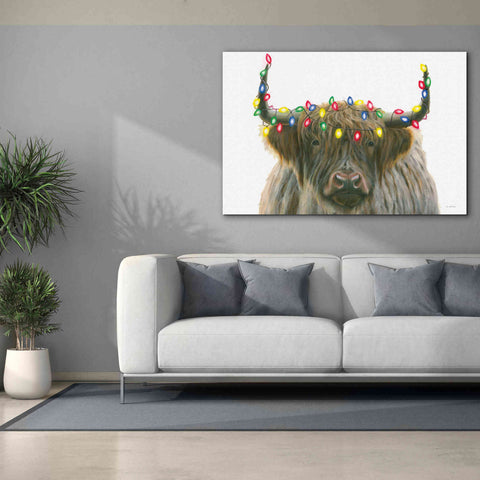 Image of 'Holiday Highlander' by James Wiens, Canvas Wall Art,60 x 40