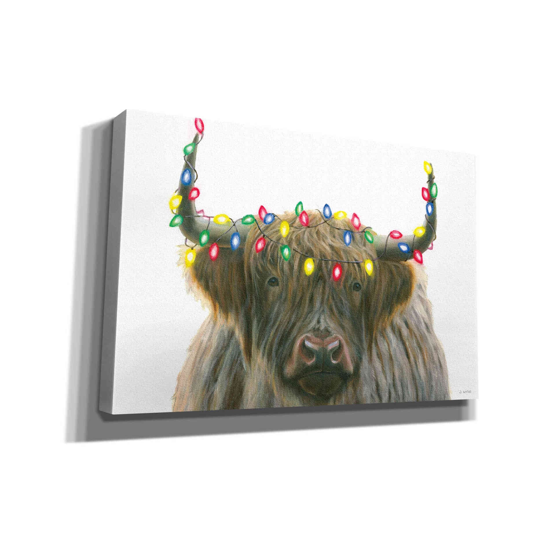 'Holiday Highlander' by James Wiens, Canvas Wall Art,18x12x1.1x0,26x18x1.1x0,40x26x1.74x0,60x40x1.74x0