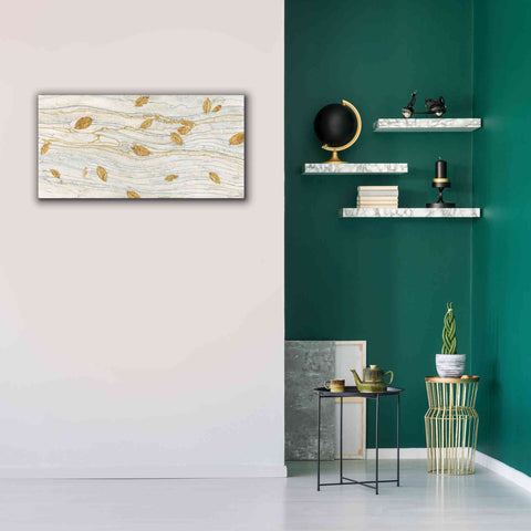 Image of 'Golden Fossil Leaves' by James Wiens, Canvas Wall Art,40 x 20