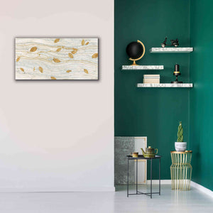 'Golden Fossil Leaves' by James Wiens, Canvas Wall Art,40 x 20