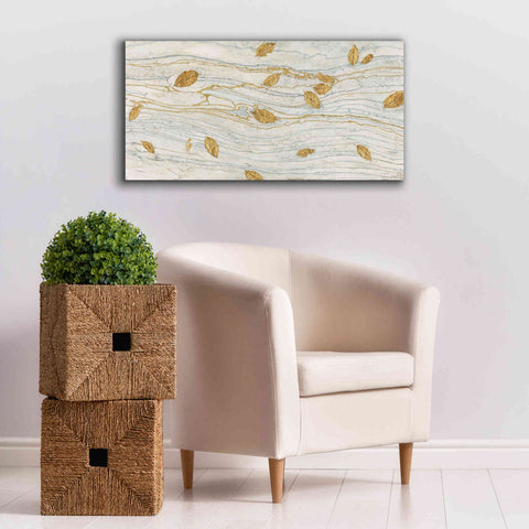 Image of 'Golden Fossil Leaves' by James Wiens, Canvas Wall Art,40 x 20